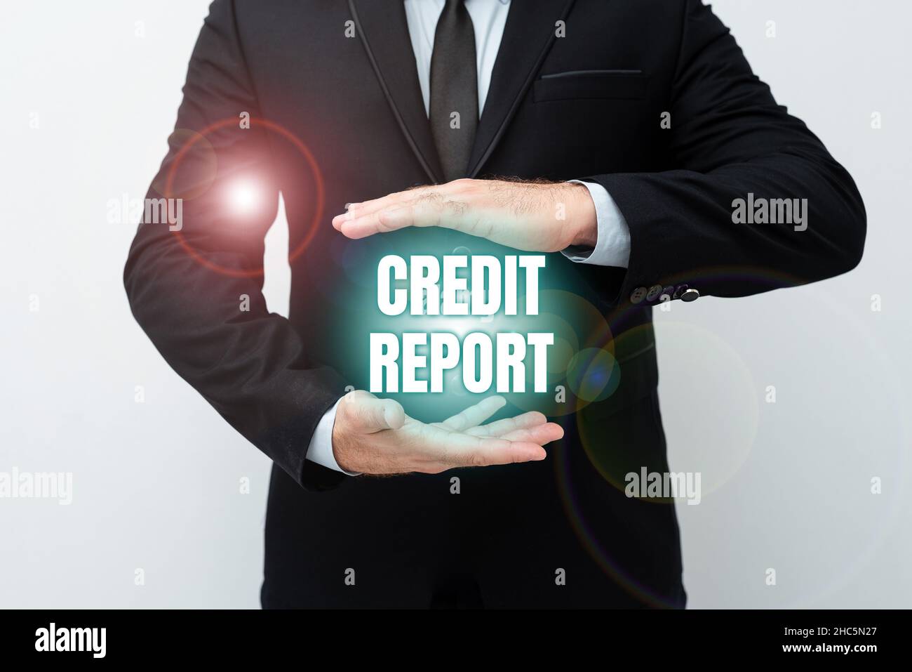 Sign displaying Credit Report. Concept meaning Borrowing Rap Sheet Bill