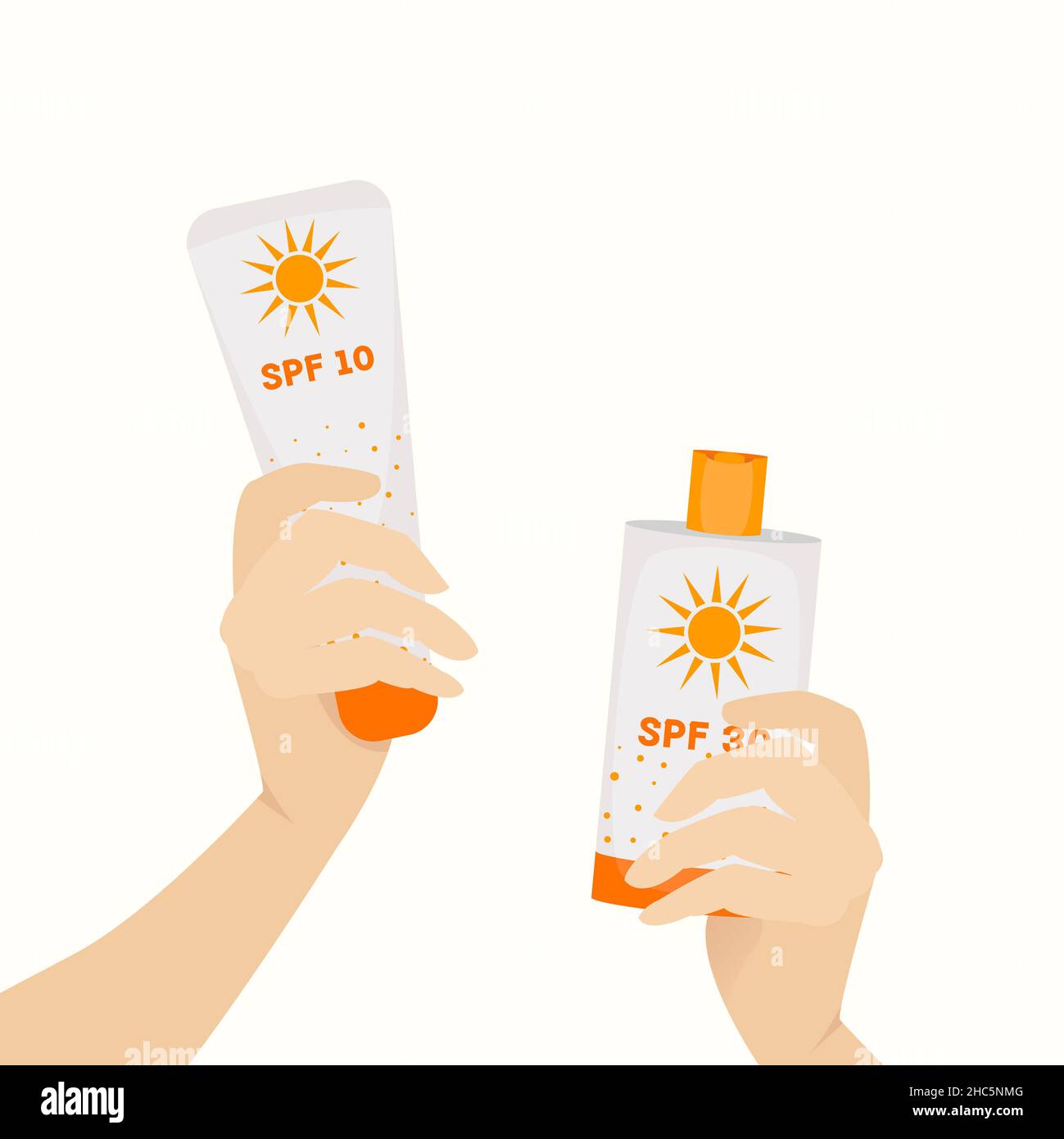 Sun protection, conceptual illustration Stock Photo - Alamy