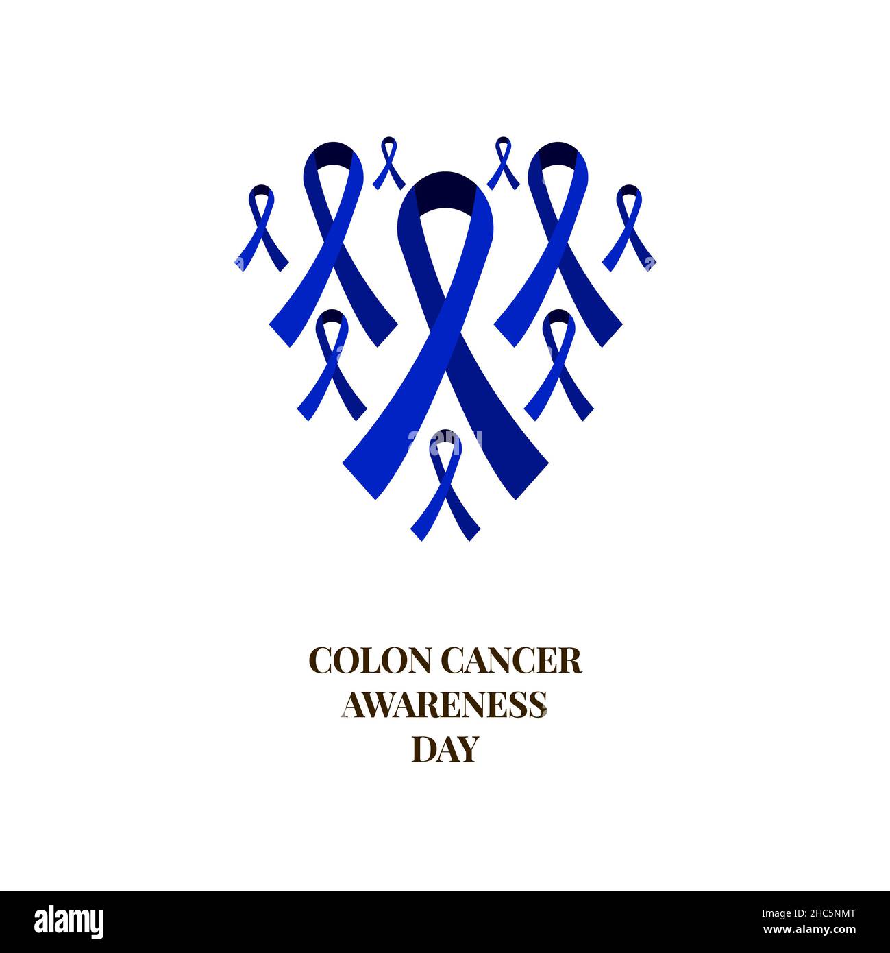 Colon cancer ribbon, conceptual illustration Stock Photo - Alamy
