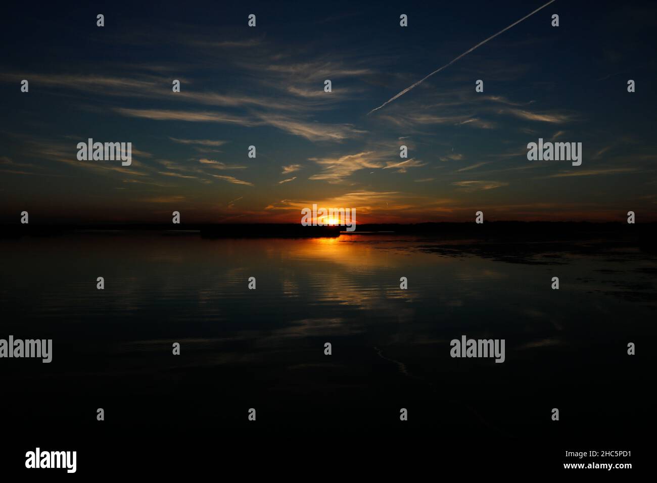 View of the beautiful sunset and the sea Stock Photo - Alamy