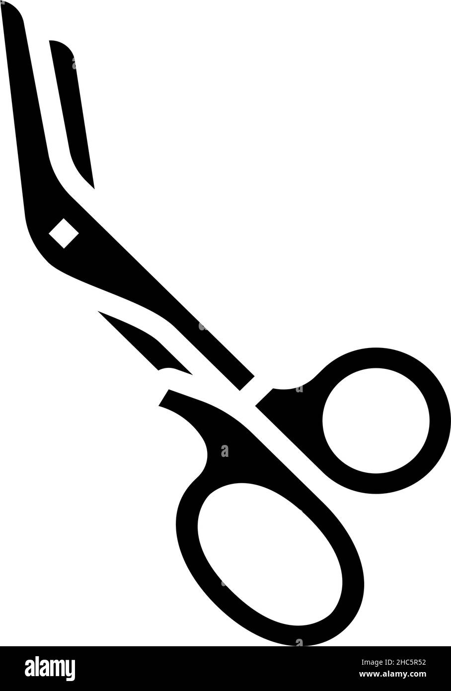 scissors medical glyph icon vector illustration Stock Vector
