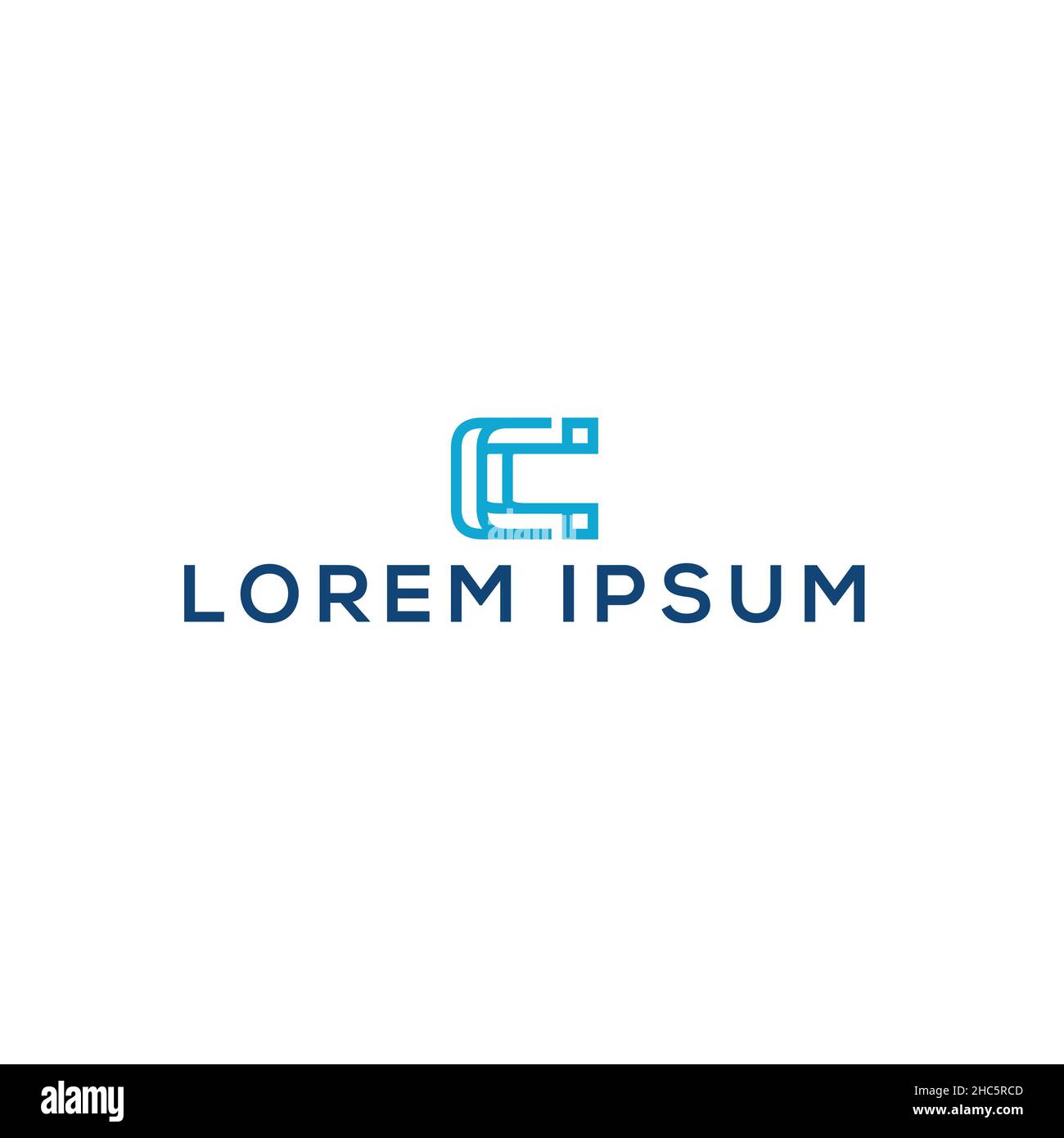 Minimalist simple design LOREM IPSUM logo design Stock Vector