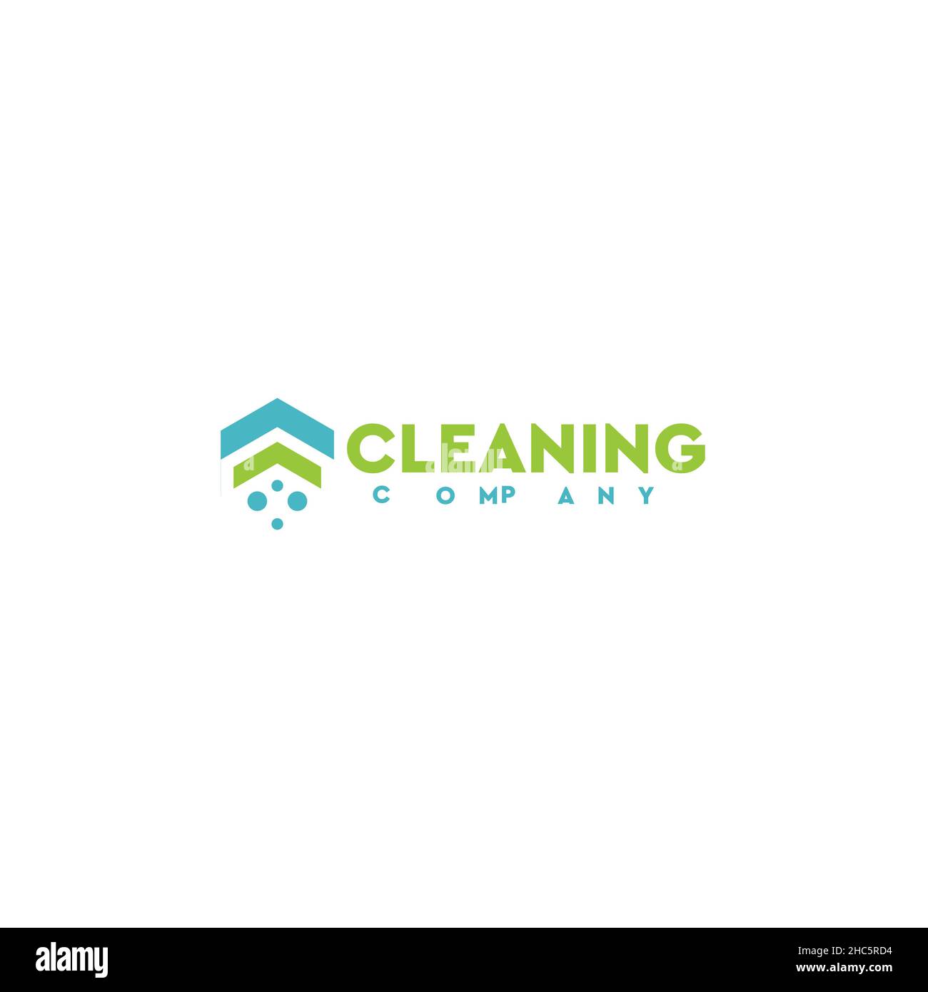 Modern simple design CLEANING COMPANY logo design Stock Vector