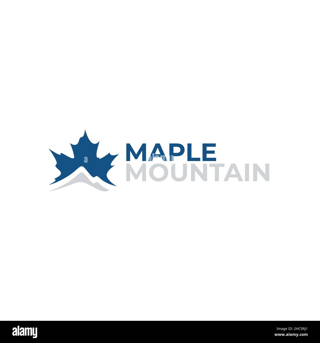 Modern simple design MAPLE MOUNTAIN logo design Stock Vector