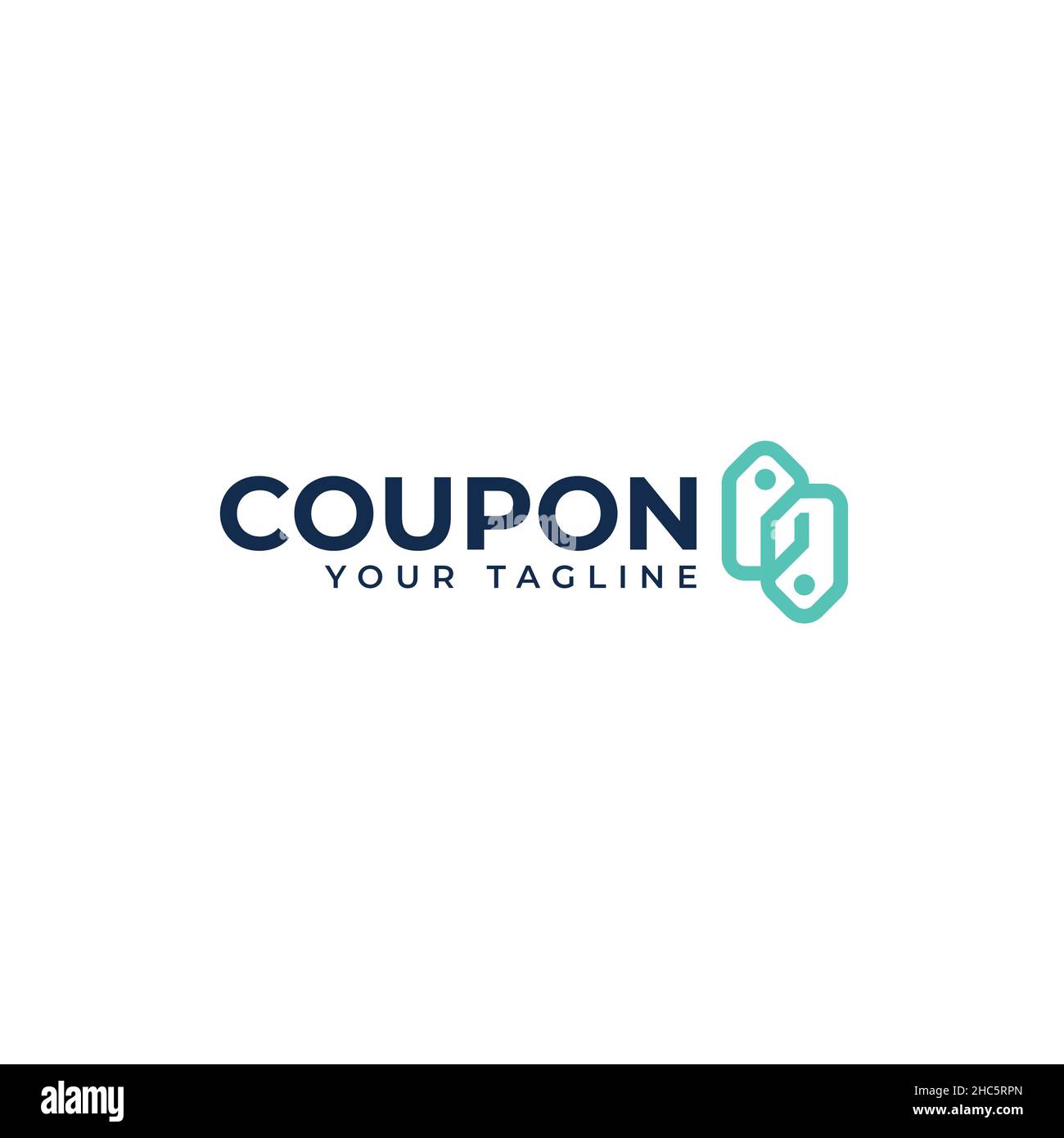 Modern flat simple design COUPON logo design Stock Vector Image & Art