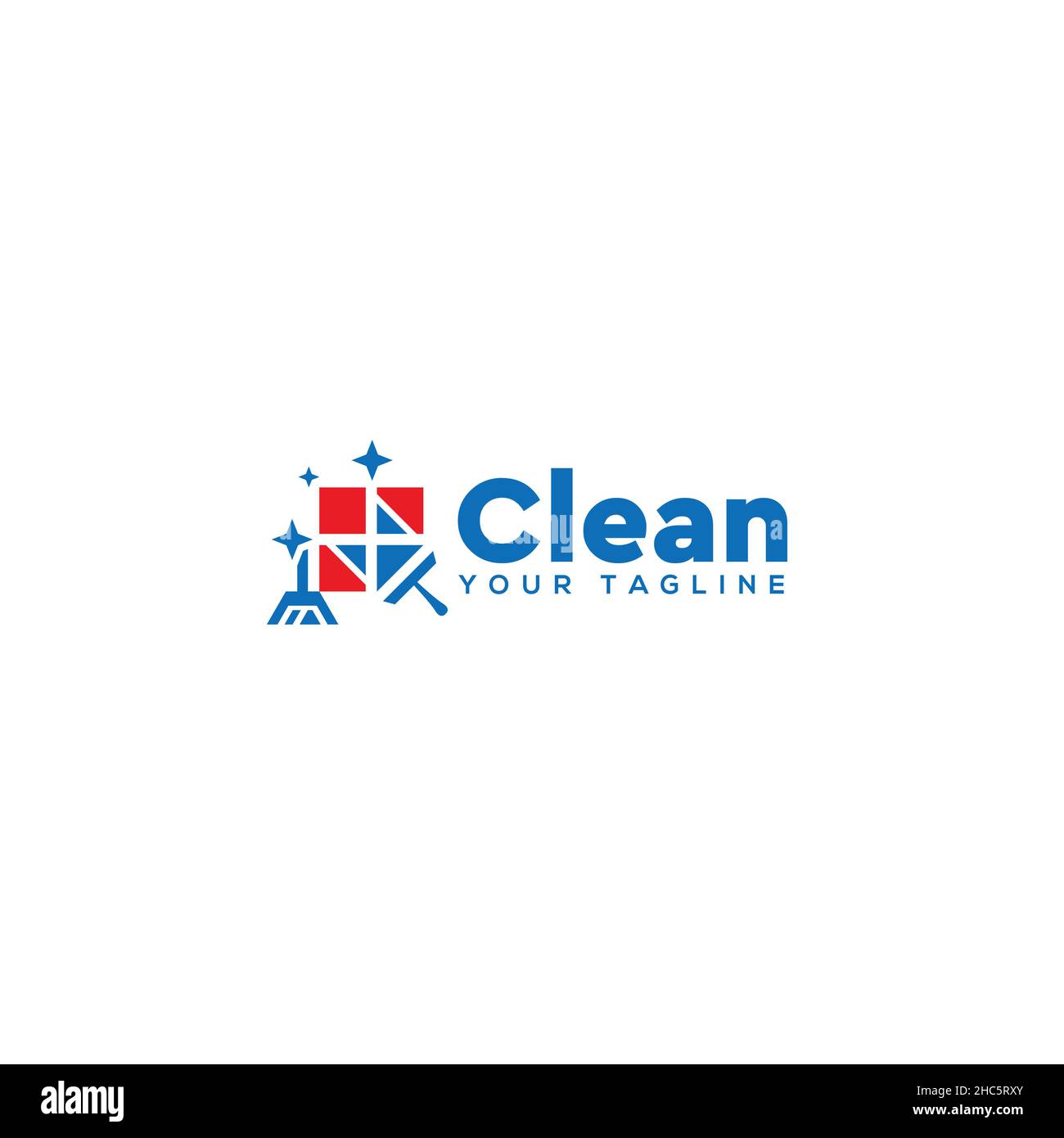 Modern flat simple design CLEAN fresh logo design Stock Vector