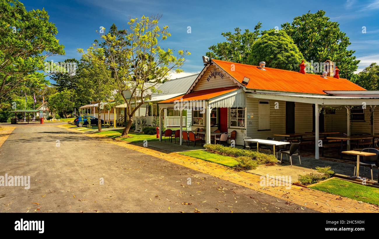 Old Petrie Town, Queensland, Australia - Historical village buildings Stock Photo