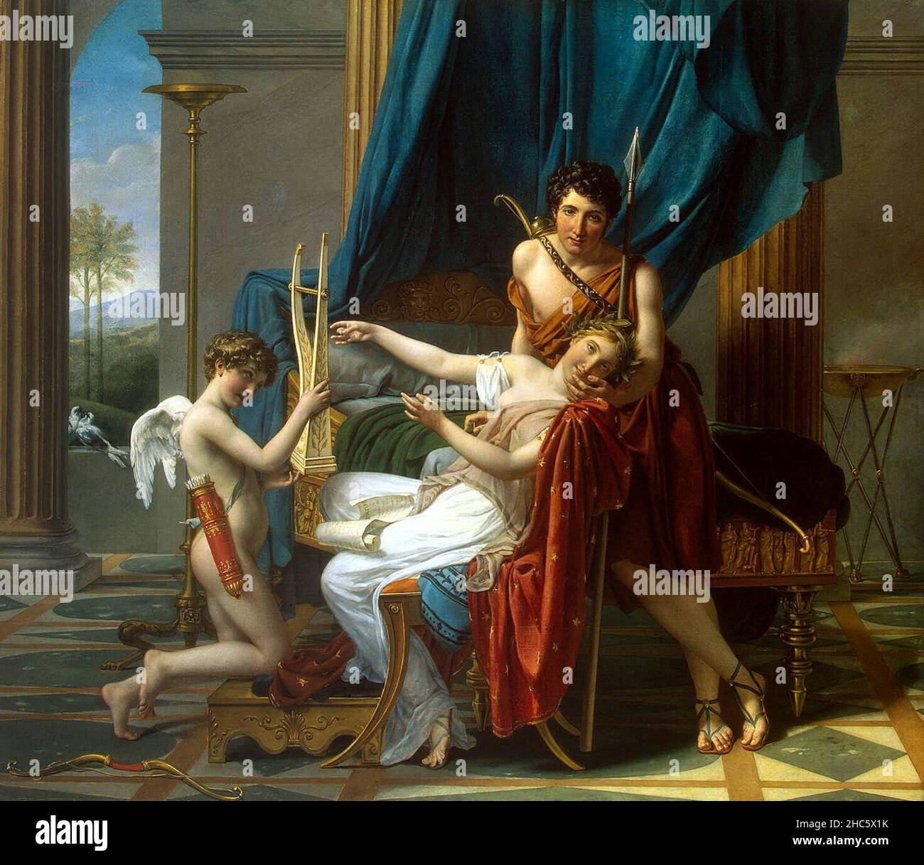 Sappho and Phaon painting by Jacques Louis David Stock Photo - Alamy