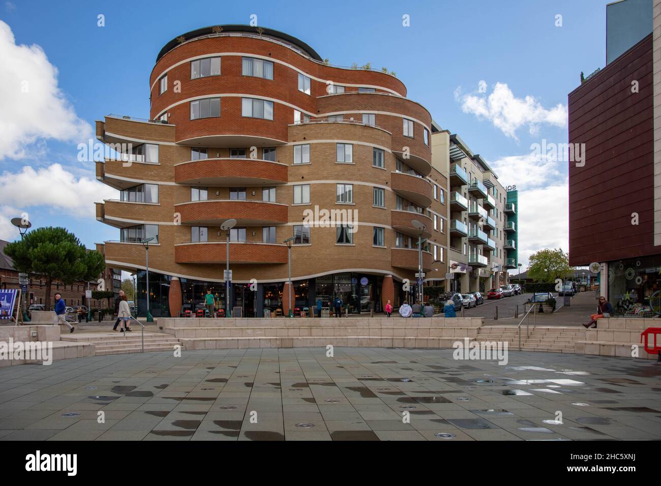 Residential building in the redeveloped Brewery Square in Dorchester, United Kingdom Stock Photo