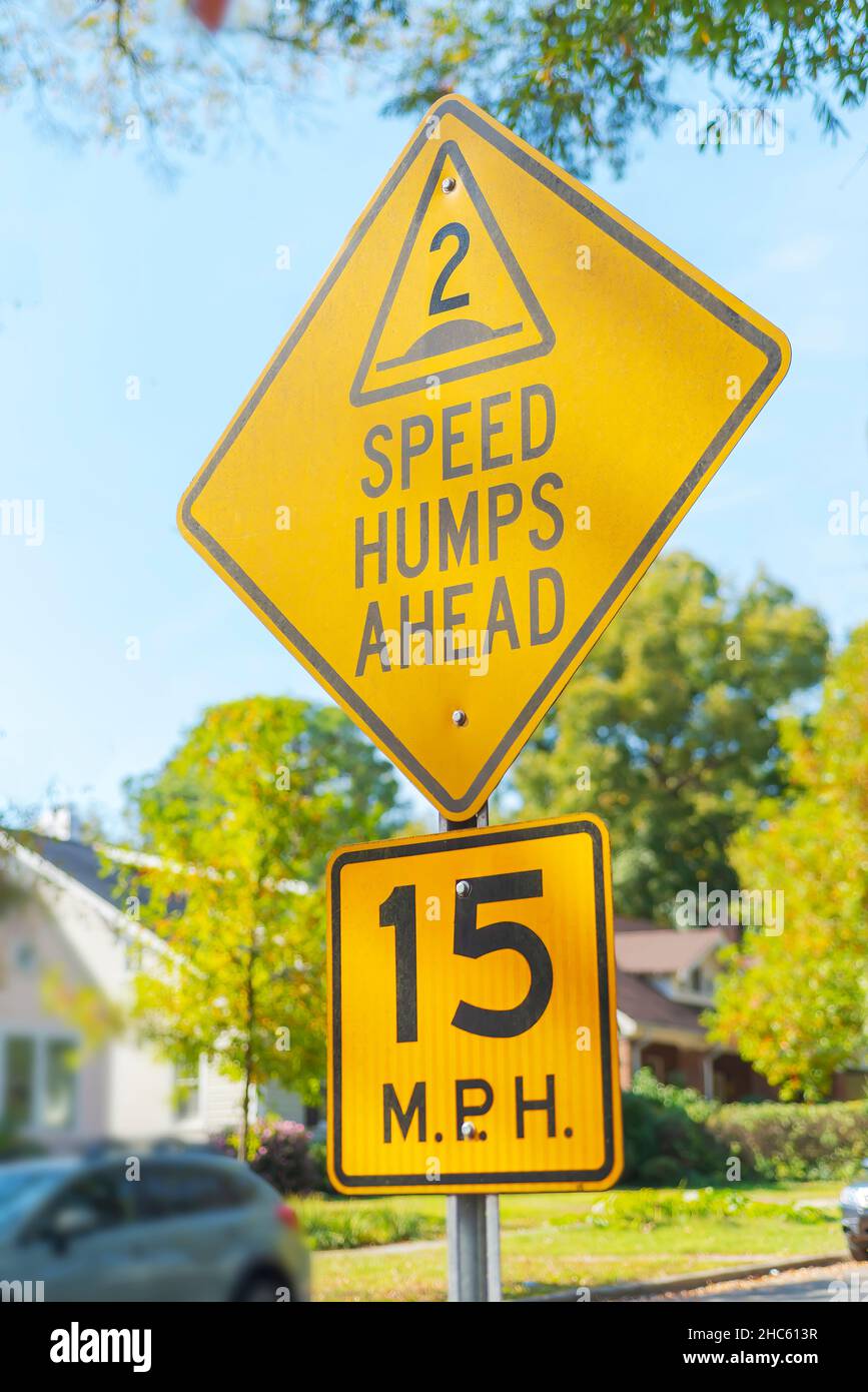 Humps road sign hi-res stock photography and images - Alamy