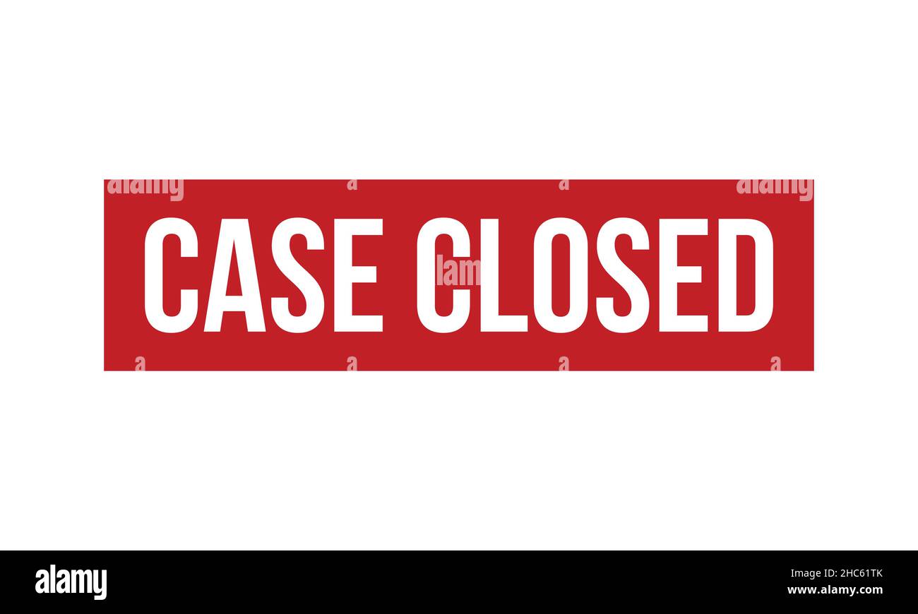 Case Closed Rubber Stamp. Red Case Closed Rubber Grunge Stamp Seal