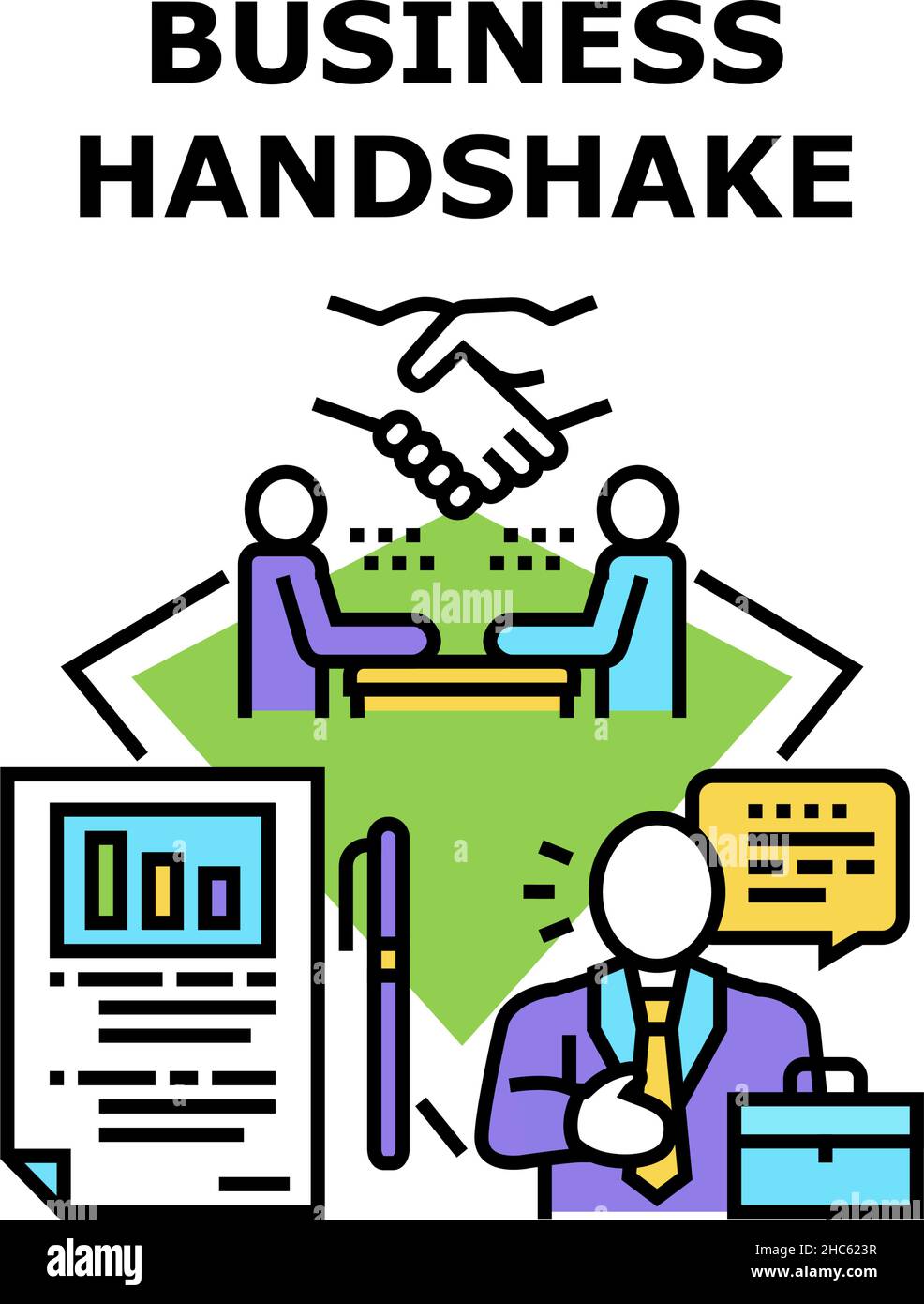 Business handshake icon vector illustration Stock Vector Image & Art ...