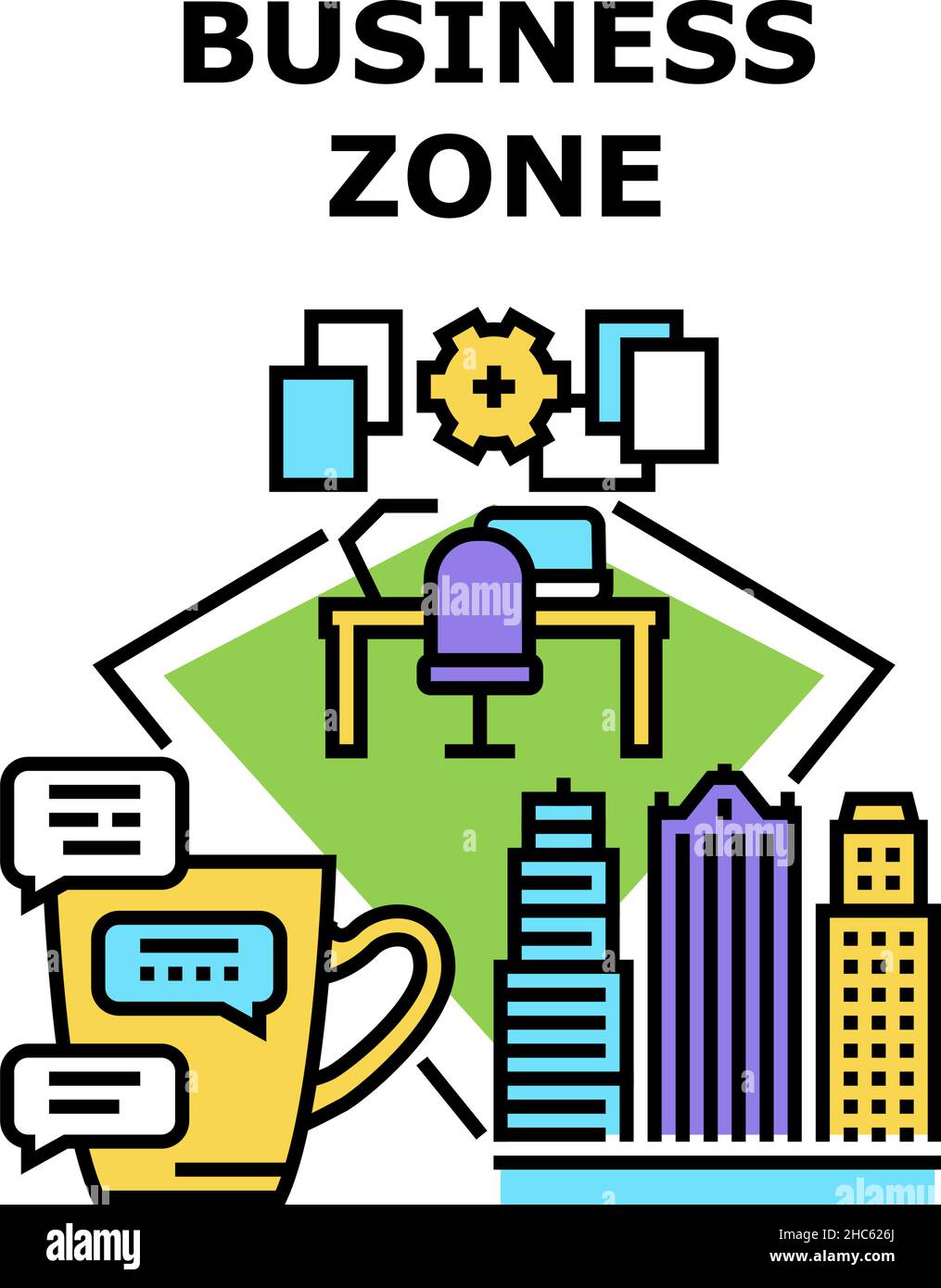 Business zone icon vector illustration Stock Vector Image & Art - Alamy