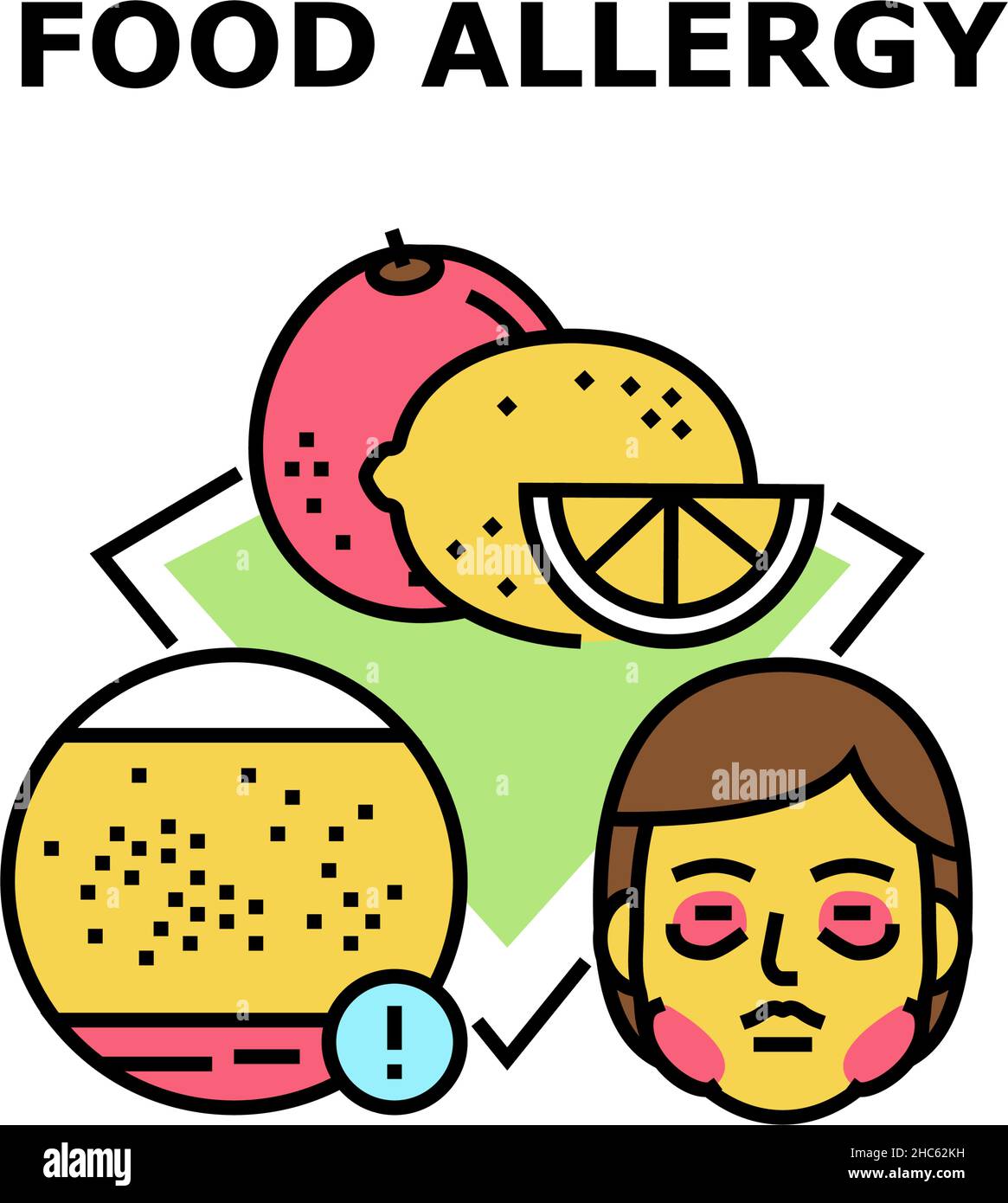 Food allergy icon vector illustration Stock Vector