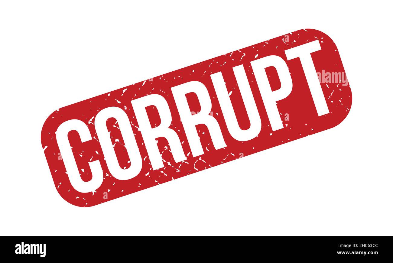 Corrupt Rubber Grunge Stamp Seal Vector Illustration Stock Vector Image ...