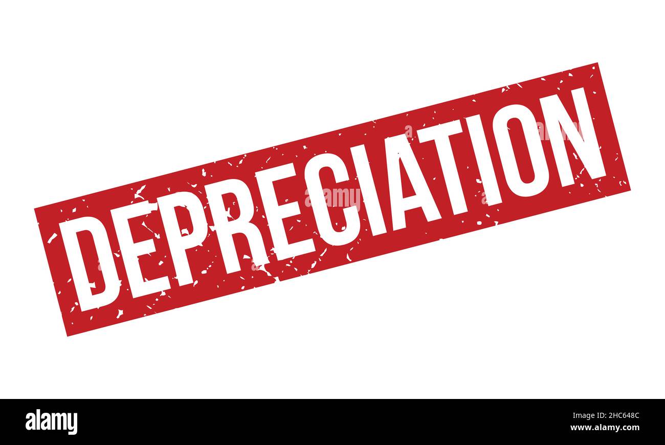 Depreciation Rubber Stamp. Red Depreciation Rubber Grunge Stamp Seal