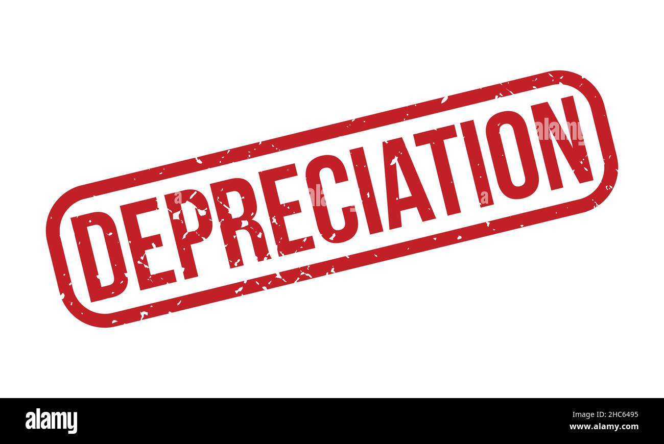 Depreciation Rubber Stamp. Red Depreciation Rubber Grunge Stamp Seal