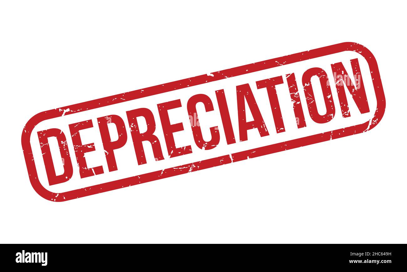 Depreciation Rubber Stamp. Red Depreciation Rubber Grunge Stamp Seal