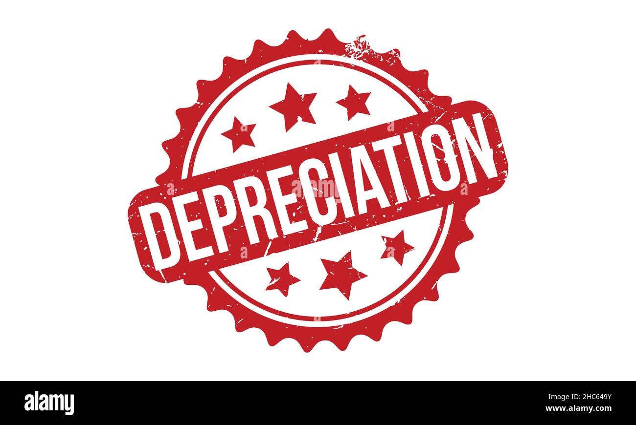 Depreciation Rubber Stamp. Red Depreciation Rubber Grunge Stamp Seal