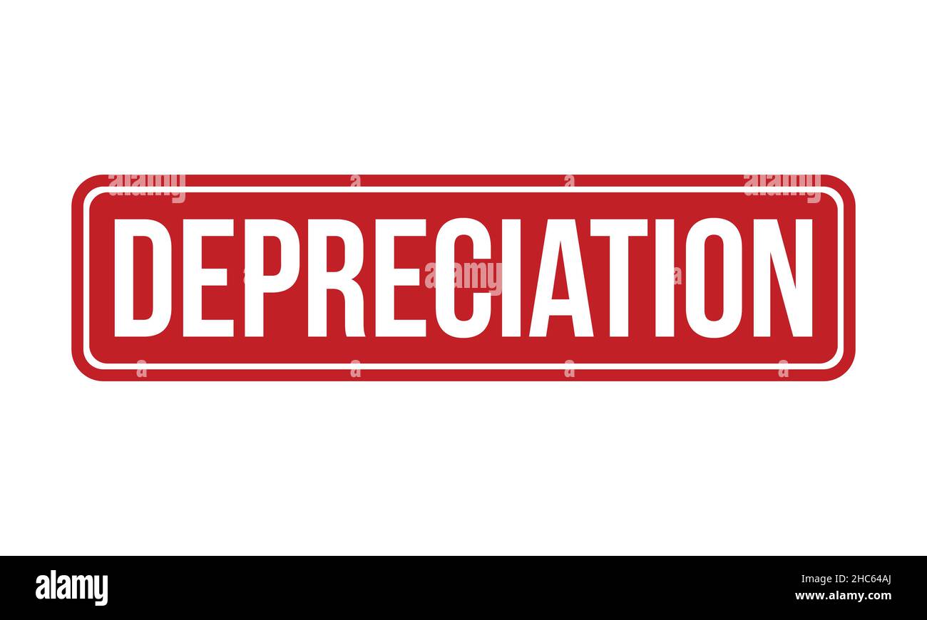 Depreciation Rubber Stamp. Red Depreciation Rubber Grunge Stamp Seal