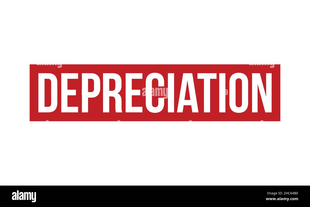 Depreciation Rubber Stamp. Red Depreciation Rubber Grunge Stamp Seal