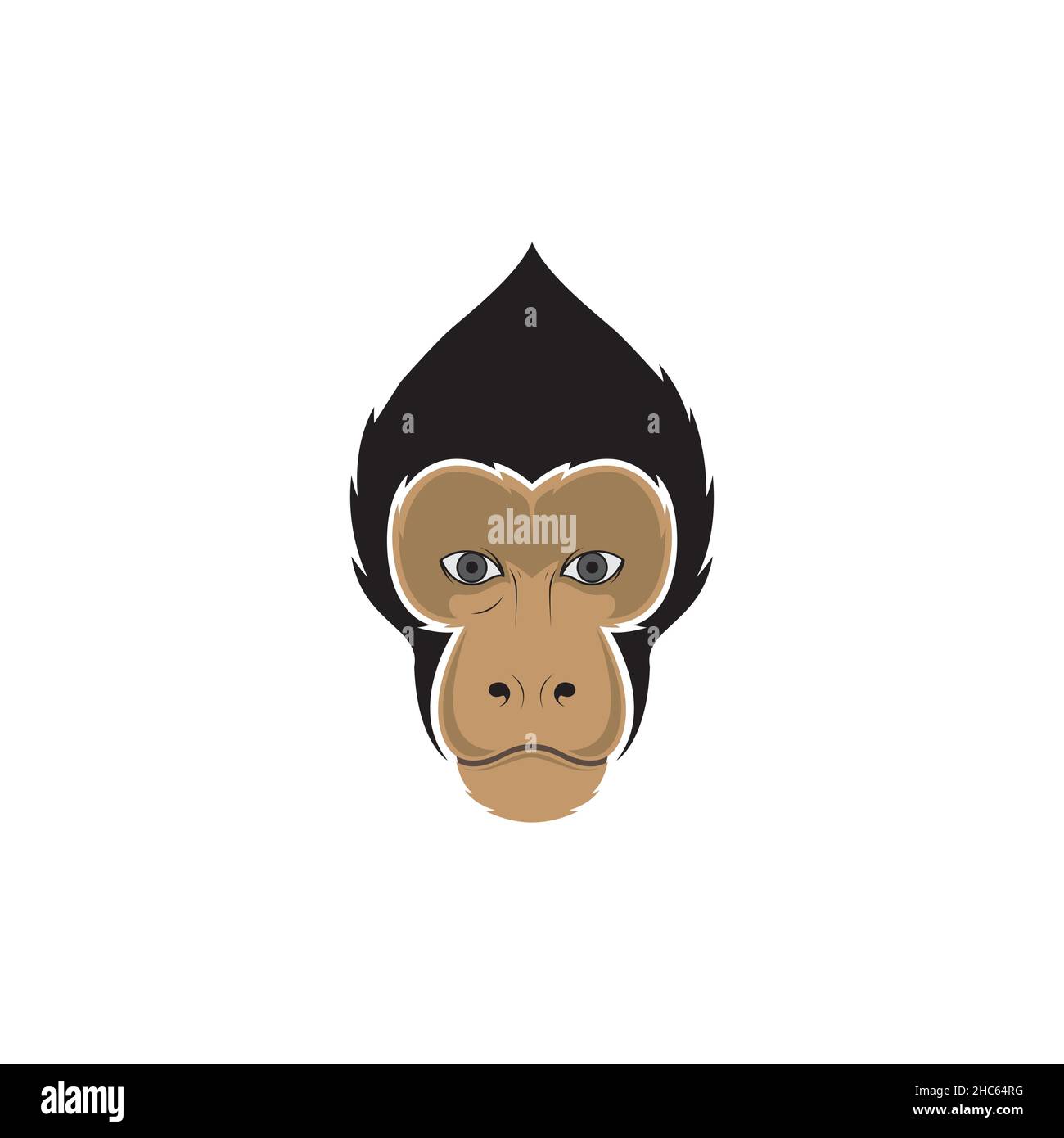 cute face Celebes crested macaque logo design vector graphic symbol icon sign illustration creative idea Stock Vector