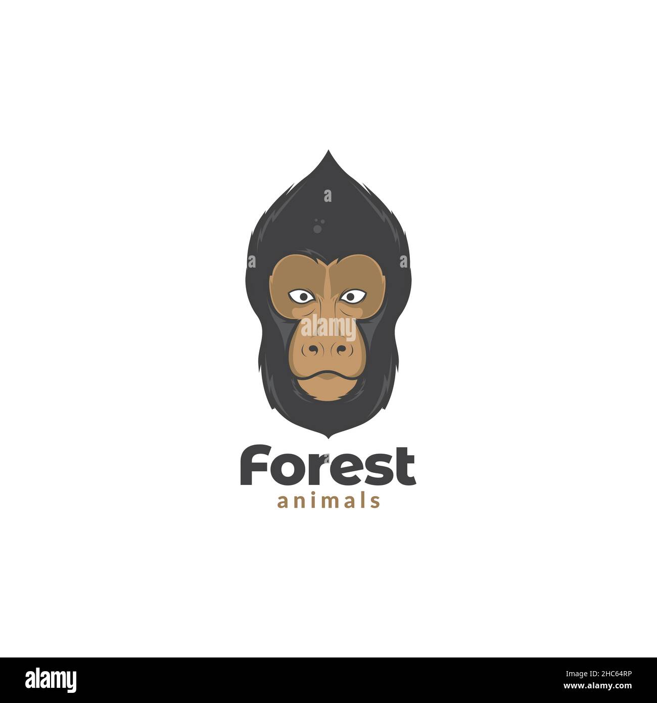 face animal Celebes crested macaque logo design vector graphic symbol icon sign illustration creative idea Stock Vector