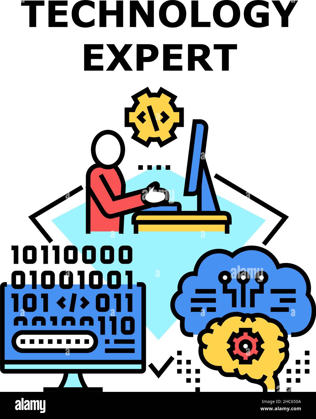 Technology expert icon vector illustration Stock Vector Image & Art - Alamy