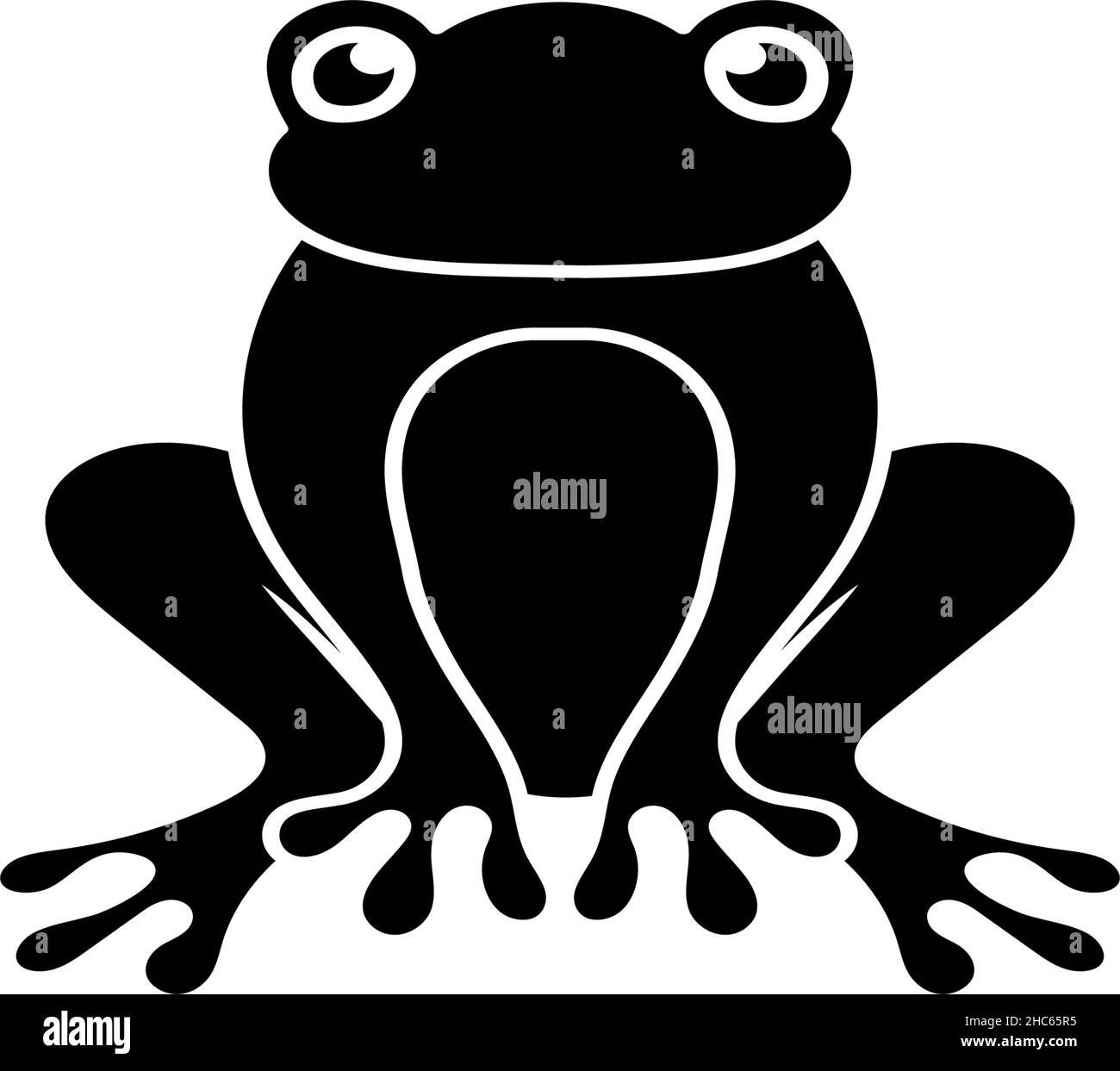 Vector image frog silhouette isolated Stock Vector Images - Alamy