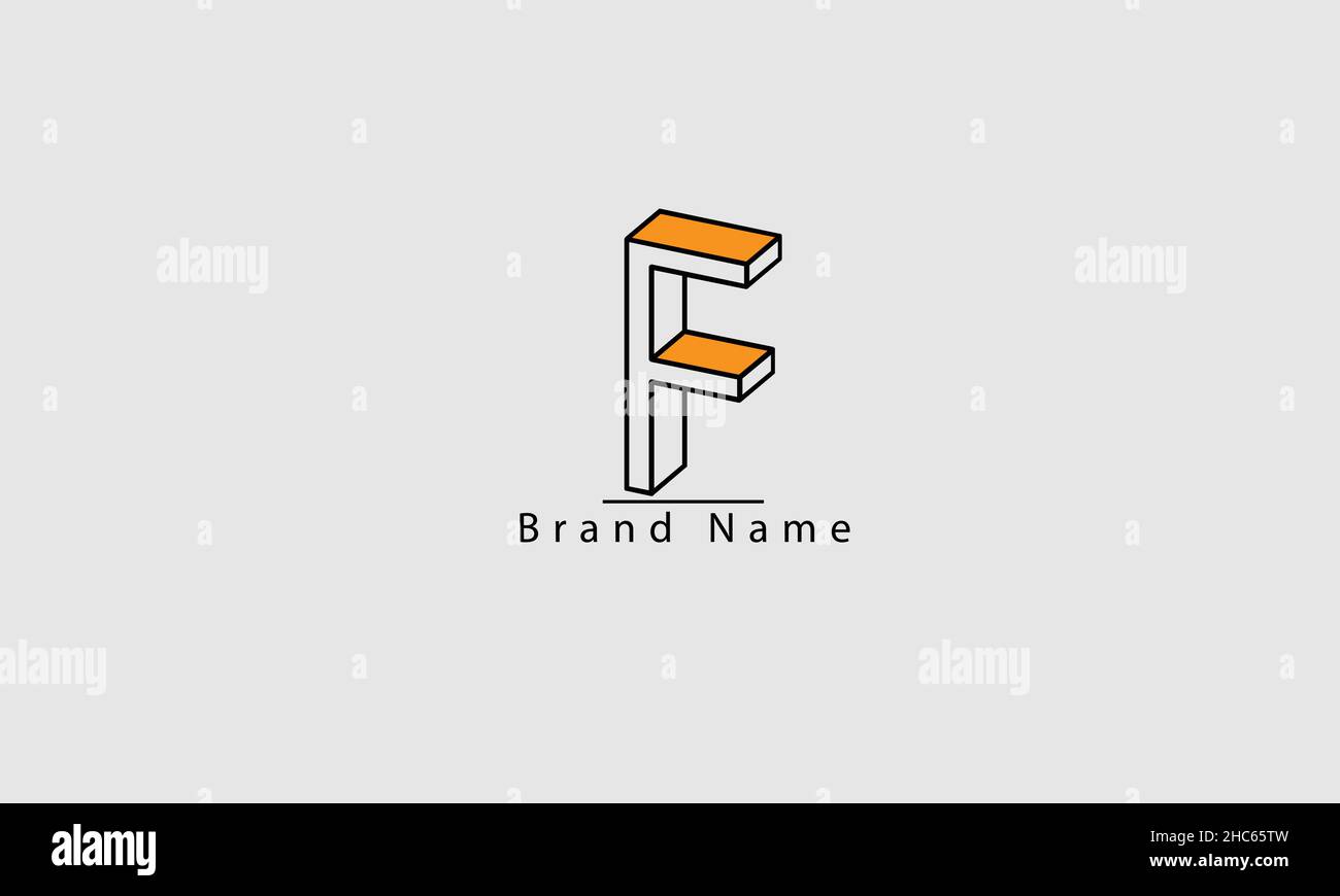 F vector logo design template Stock Vector Image & Art - Alamy