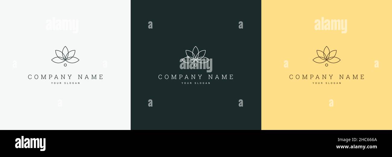 minimal logo template and line art symbol and icon Stock Vector Image ...