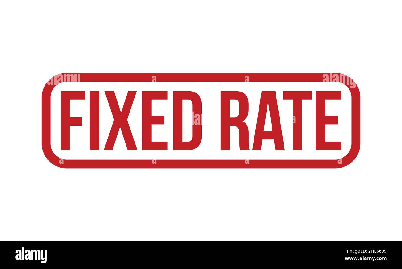 Fixed Rate Rubber Stamp. Red Fixed Rate Rubber Grunge Stamp Seal Vector Illustration Vector