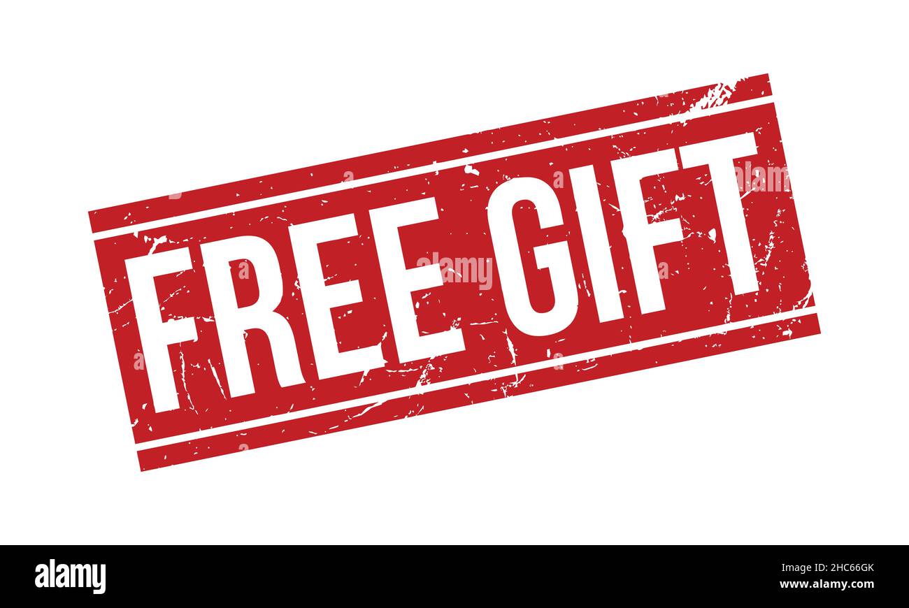 Free Gift Rubber Stamp. Red Free Gift Rubber Grunge Stamp Seal Vector ...