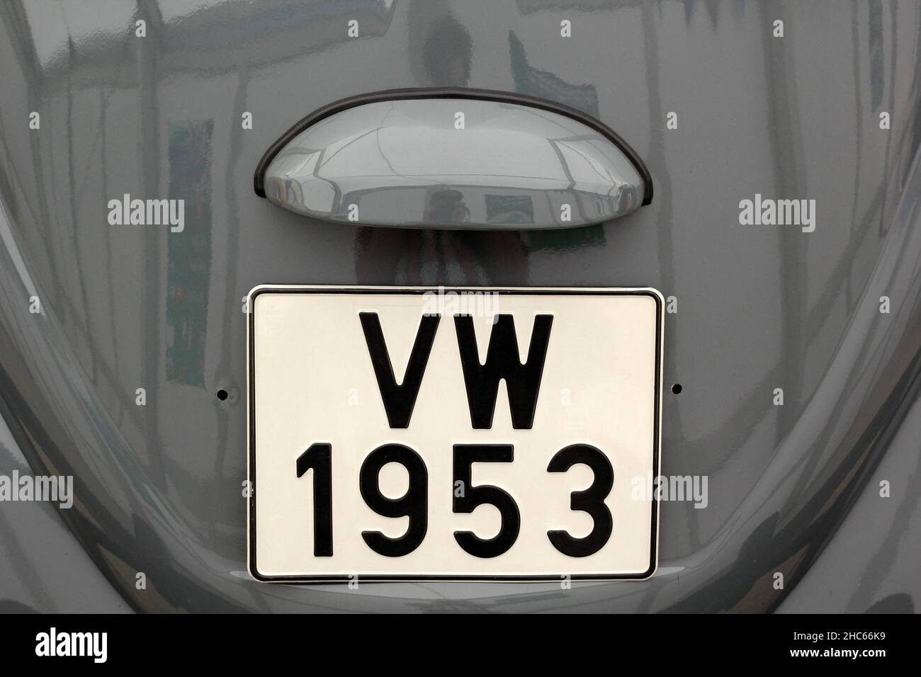 Hood of a volkswagen Stock Photo