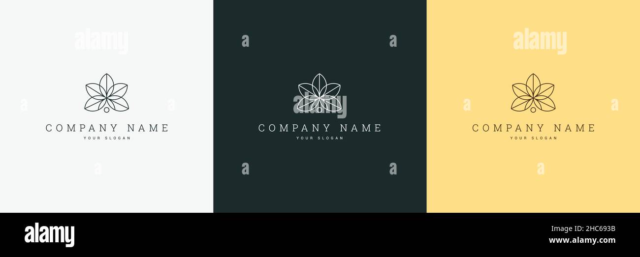 minimal logo template and line art symbol and icon Stock Vector Image ...
