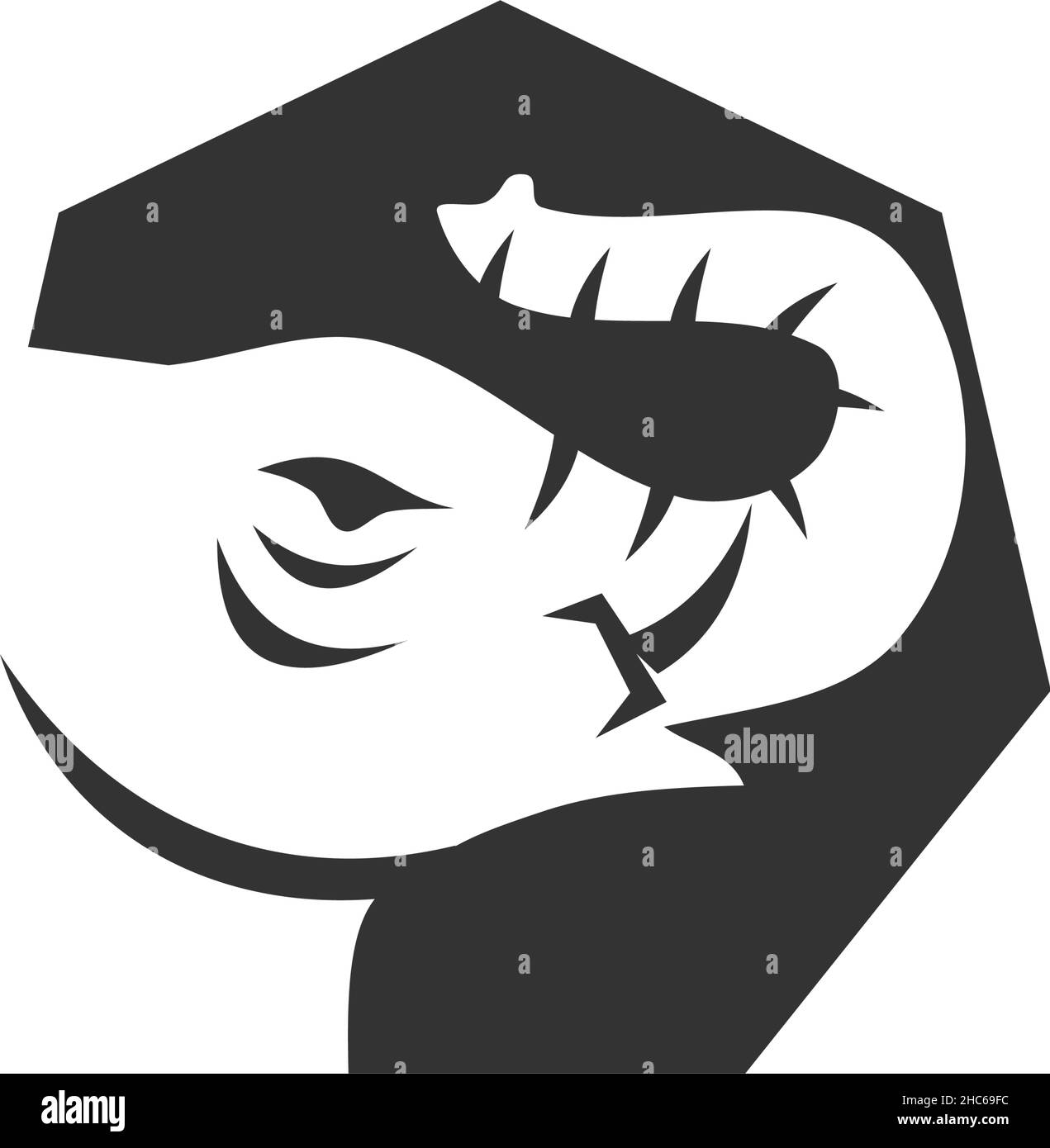 Elephant Head Illustration Icon Brand Isolated Stock Vector Image & Art ...