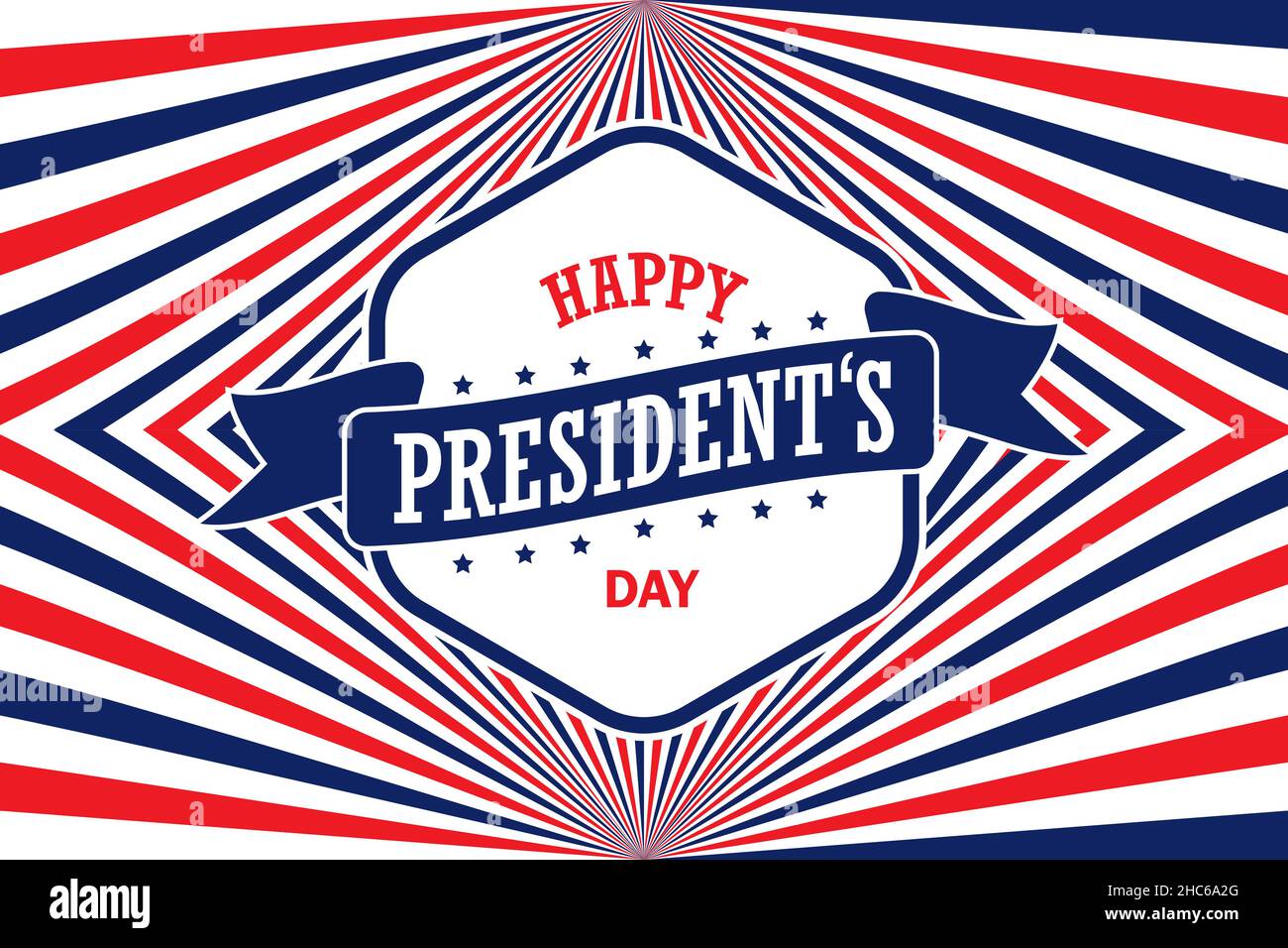 Happy President's Day Banner, Background and Greeting Card, Vector Illustration Stock Vector