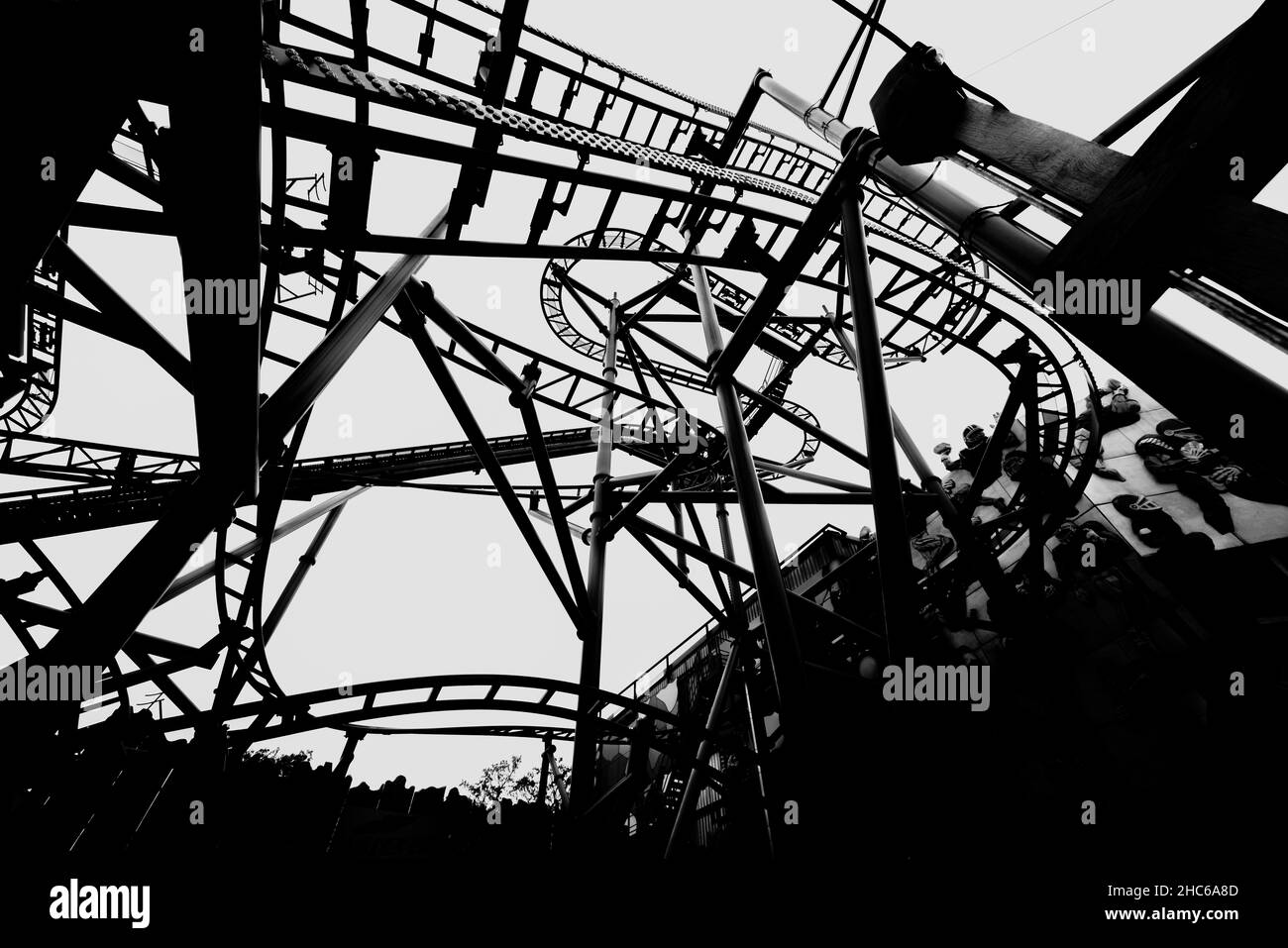 Amusement park Black and White Stock Photos & Images - Alamy