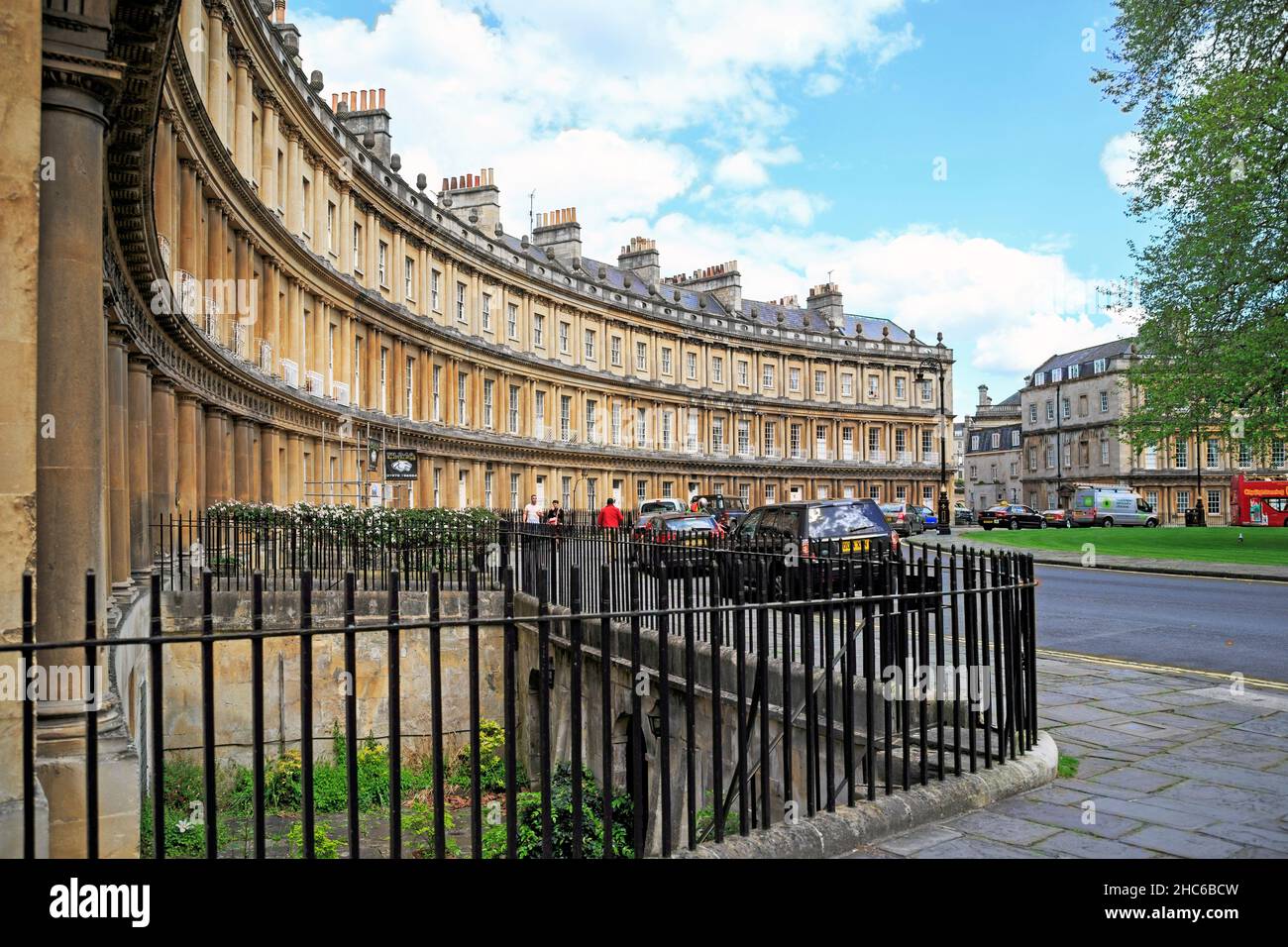 BATH, GREAT BRITAIN - MAY 14, 2014: This is one of the three segments of the architectural ensemble of the 18th century, forming a circle, which is ca Stock Photo