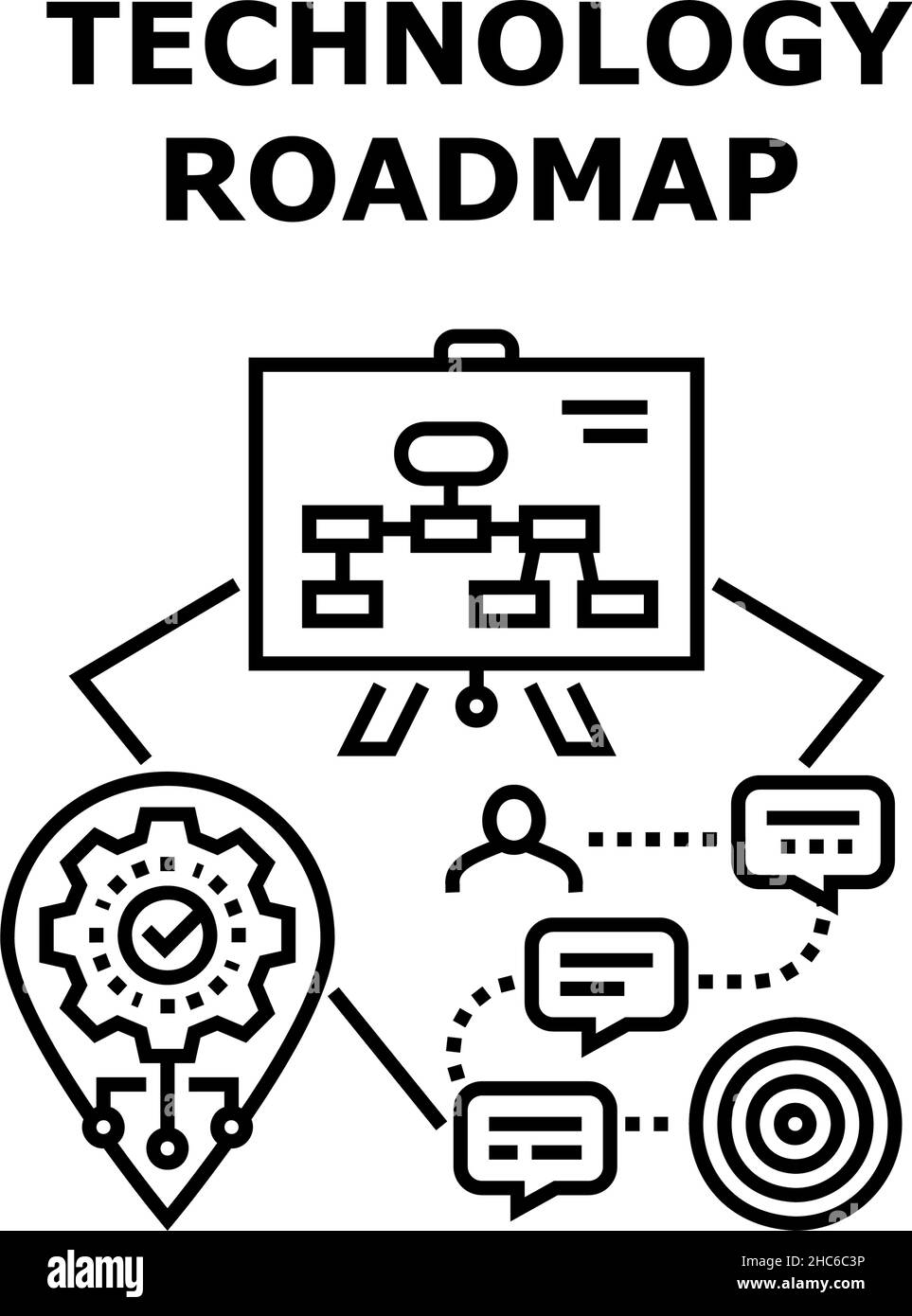 Technology roadmap icon vector illustration Stock Vector Image & Art ...