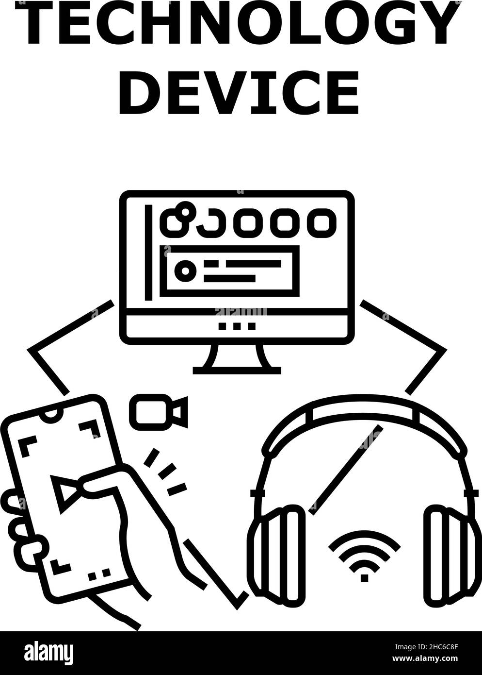 Technology device icon vector illustration Stock Vector Image & Art - Alamy