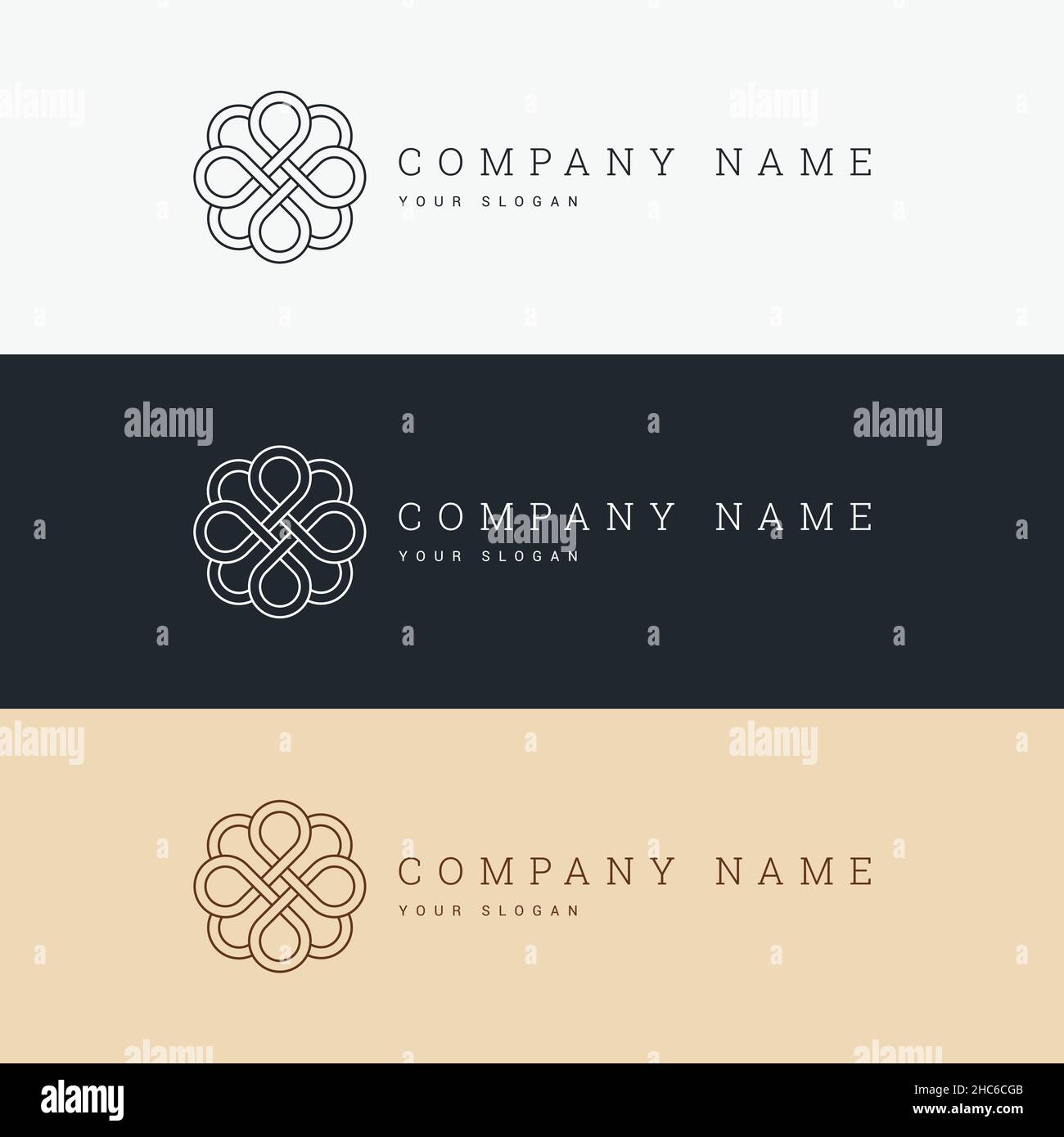 minimal elegant logo template and line art icon Stock Vector Image ...