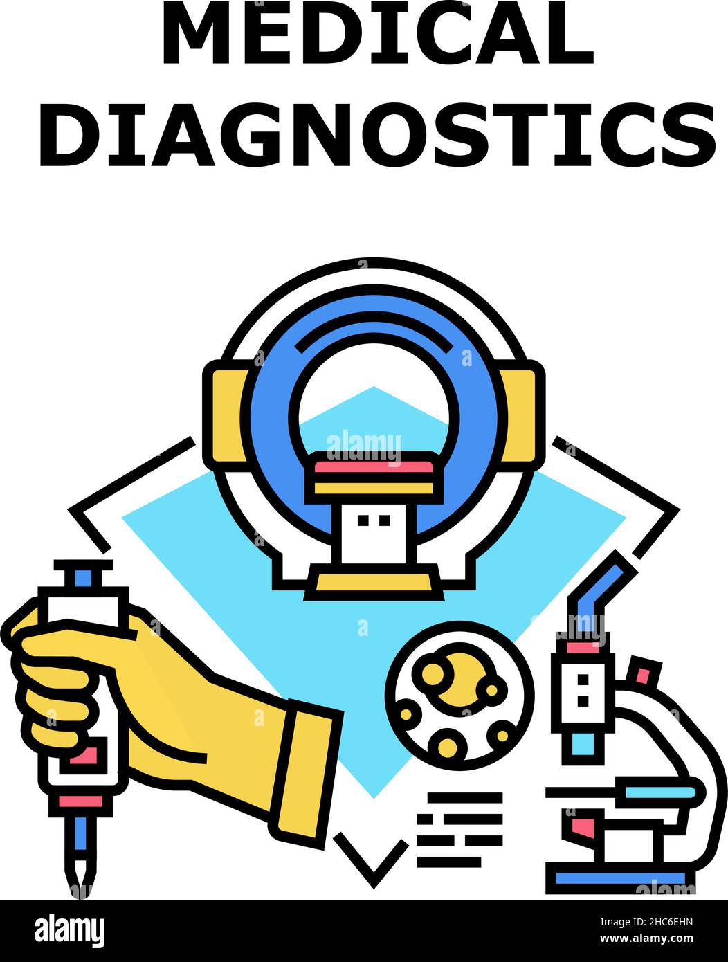 Medical diagnostics icon vector illustration Stock Vector Image & Art