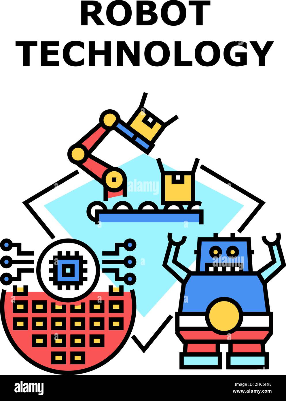 Robot technology icon vector illustration Stock Vector Image & Art - Alamy