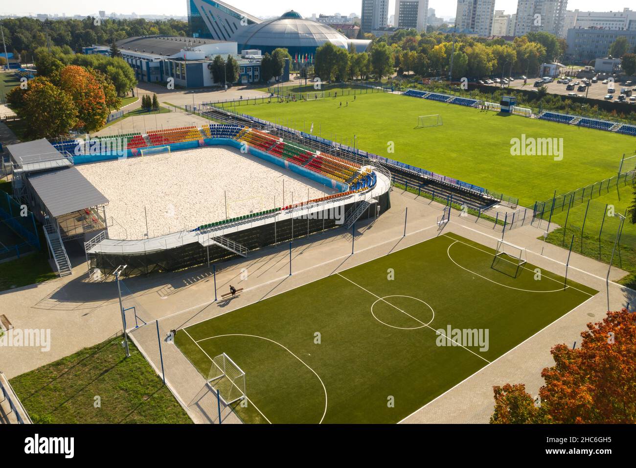 Sports complex in the center of Minsk with outdoor sports grounds for