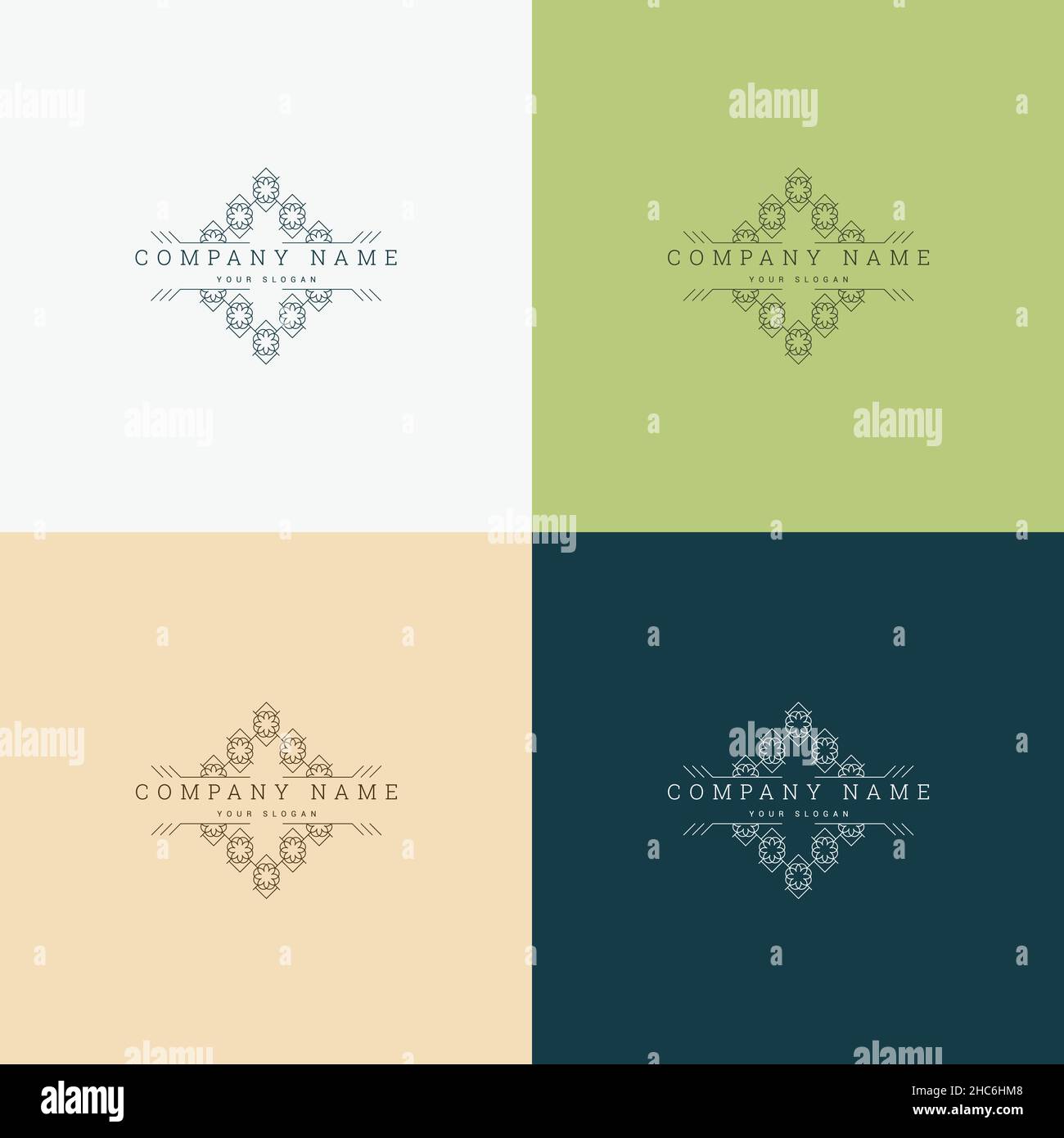 badge mosaic vintage creative logo template design Stock Vector