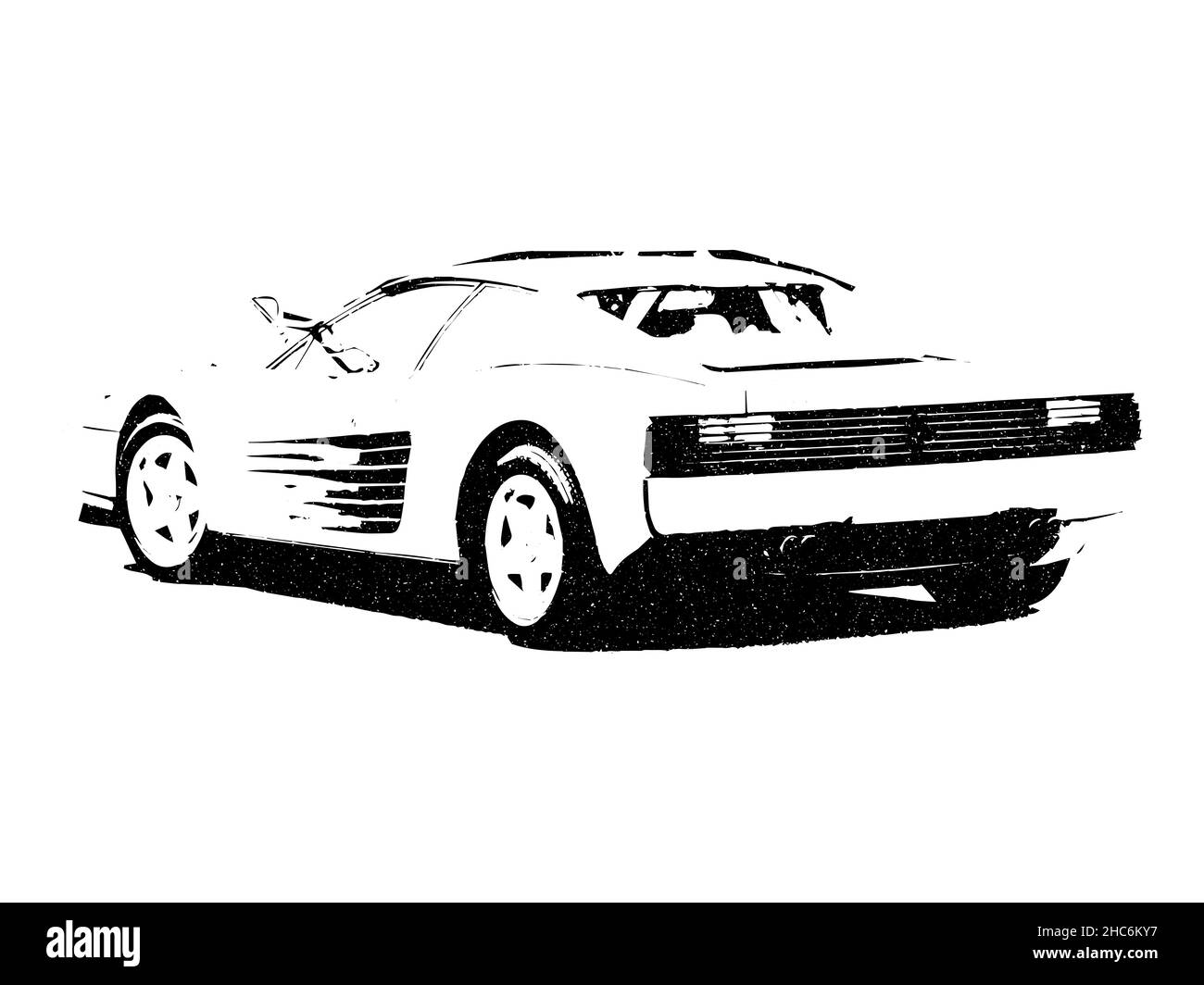 Sports car. Illustration in retro style. Racing sports car. Vintage style Stock Vector
