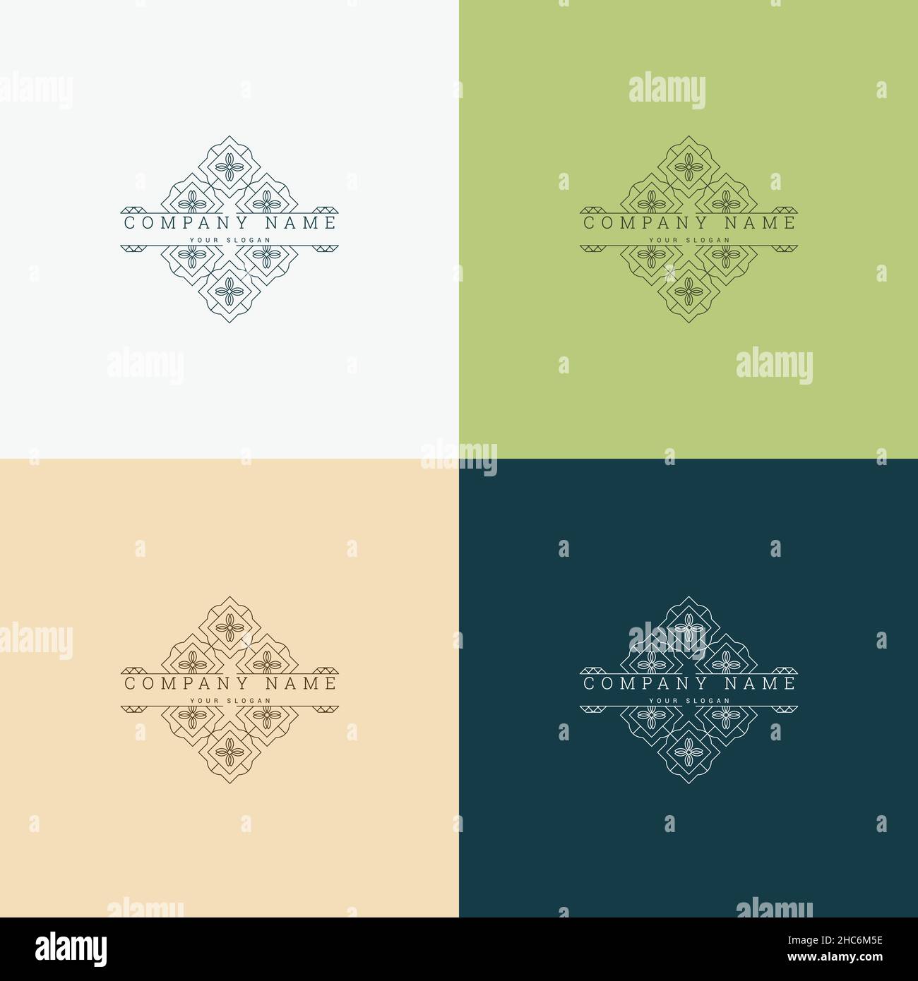 badge mosaic vintage creative logo template design Stock Vector