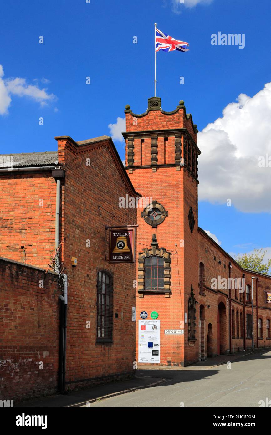 The John Taylor and Co bell foundry and museum, Loughborough market town, Leicestershire, England Stock Photo