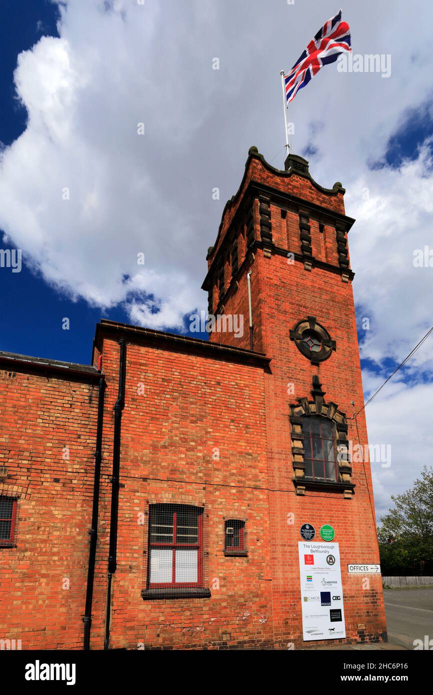 The John Taylor and Co bell foundry and museum, Loughborough market town, Leicestershire, England Stock Photo